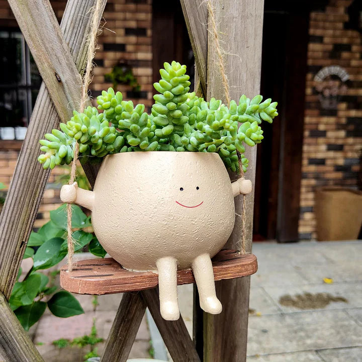 Pot de Plante Balançant Heureux