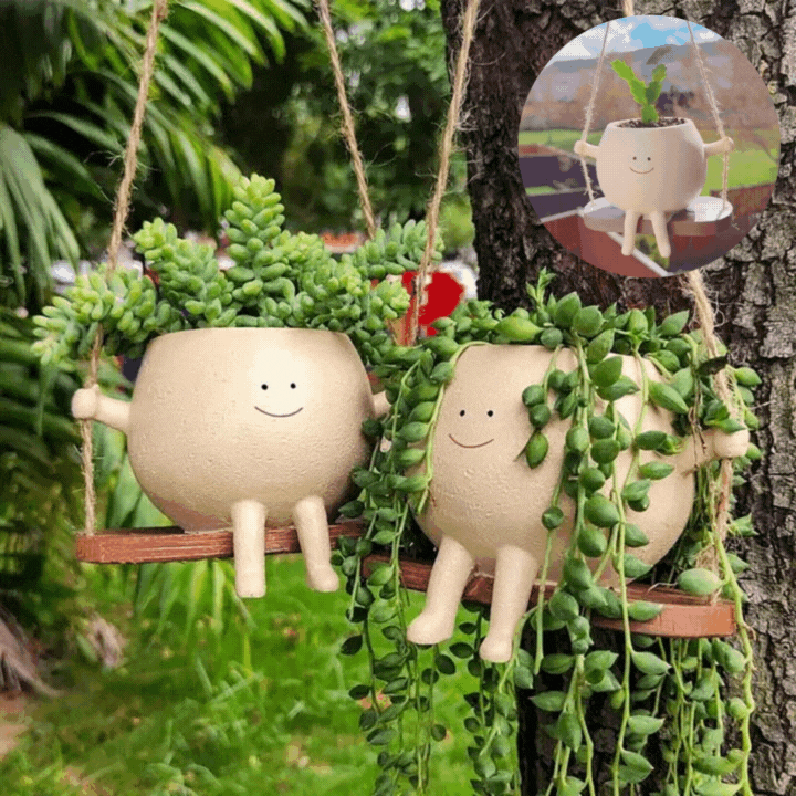 Pot de Plante Balançant Heureux