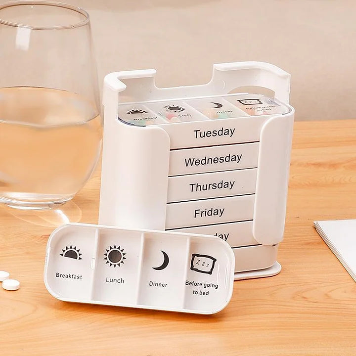 💊 Restez sur la bonne voie - ✨Organisateur de médicaments pour 7 jours - Pour une gestion sans effort de votre santé ! 📅