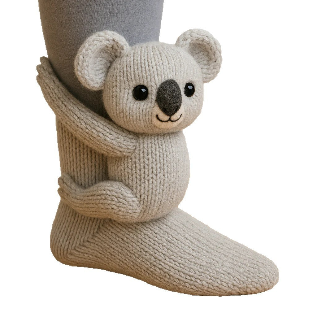 Chaussettes Animales Tricotées 3D