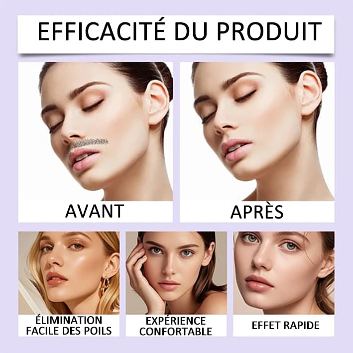 Vente du dernier jour 50% de réduction | SoilBoost™ Crème dépilatoire douce et indolore pour le visage