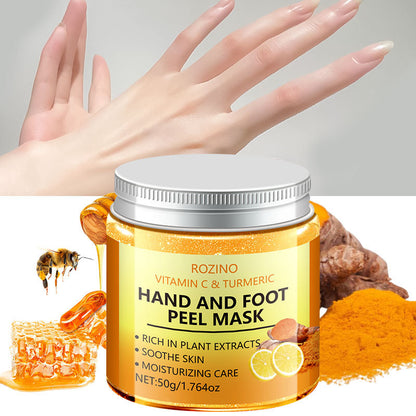 Rozino™ Masque exfoliant pour les mains et les pieds à la vitamine C et au curcuma