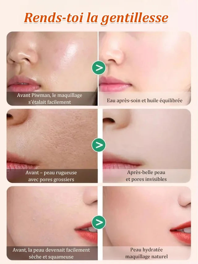 Crème visage sans maquillage avec vitamine C en cinq couches !  Faites briller votre peau naturellement, obtenez un teint parfait sans effort !
