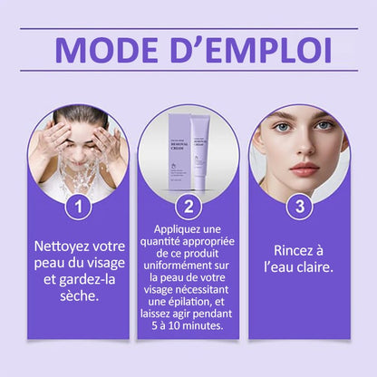 Vente du dernier jour 50% de réduction | SoilBoost™ Crème dépilatoire douce et indolore pour le visage
