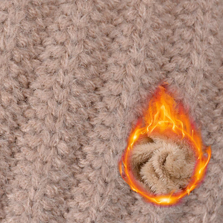 Bonnet Écharpe et Masque 3-en-1 Tricoté d'Hiver pour Femmes