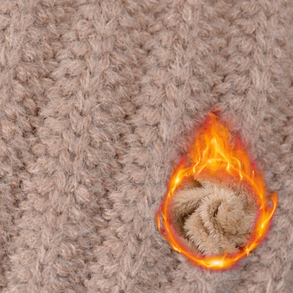 Bonnet Écharpe et Masque 3-en-1 Tricoté d'Hiver pour Femmes