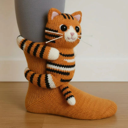 Chaussettes Animales Tricotées 3D
