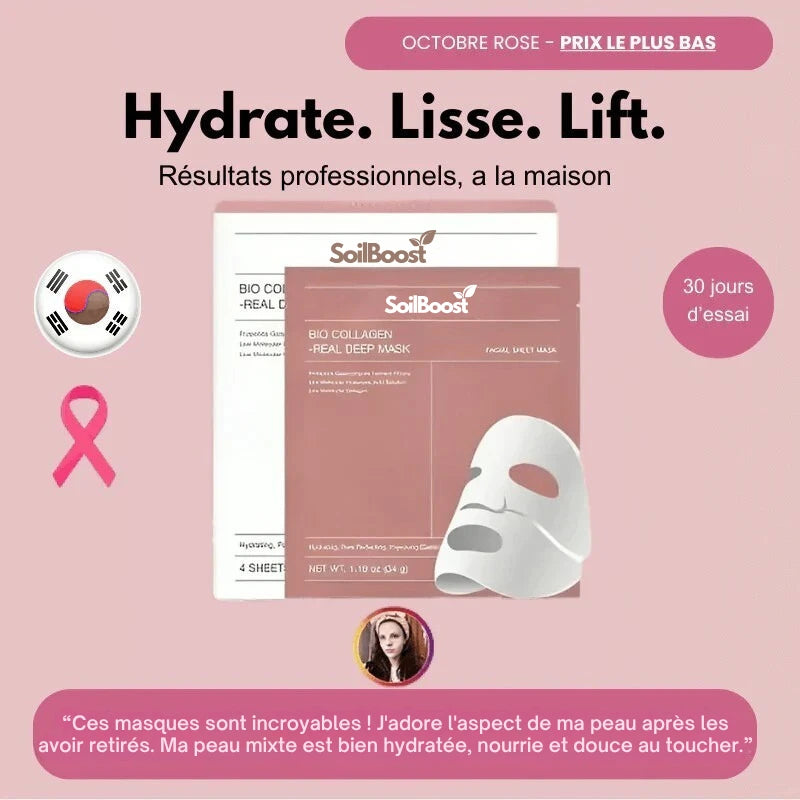 Masque coréen au bio-collagène SoilBoost