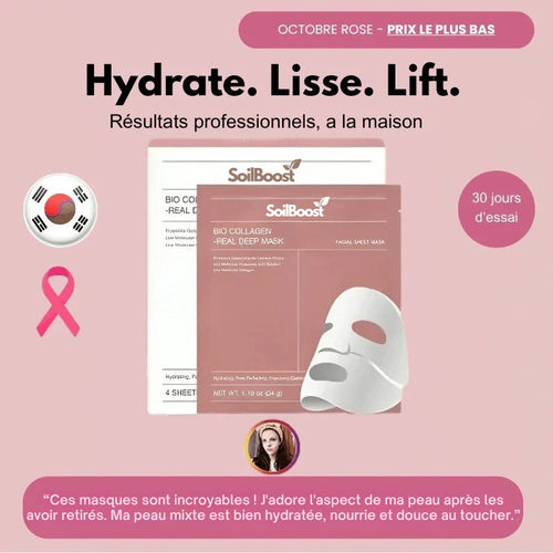 Masque coréen au bio-collagène SoilBoost