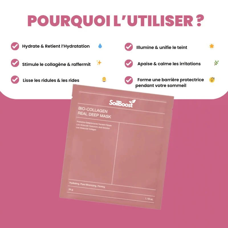 Masque coréen au bio-collagène SoilBoost