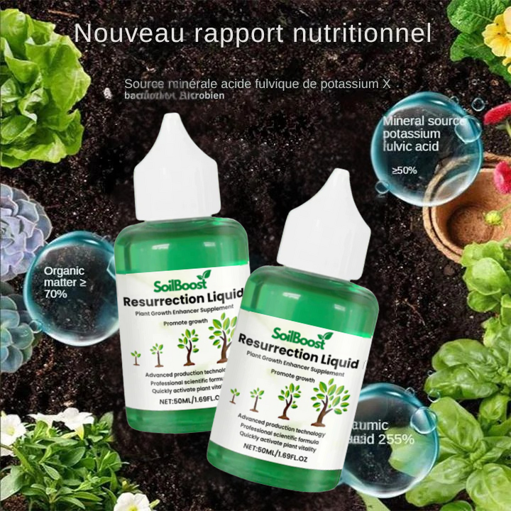 SoilBoost™ Liquide Résurrection des Plantes - Formule puissante et écologique pour redonner vie aux plantes ! [ACHETEZ 2, OBTENEZ 1 GRATUIT]