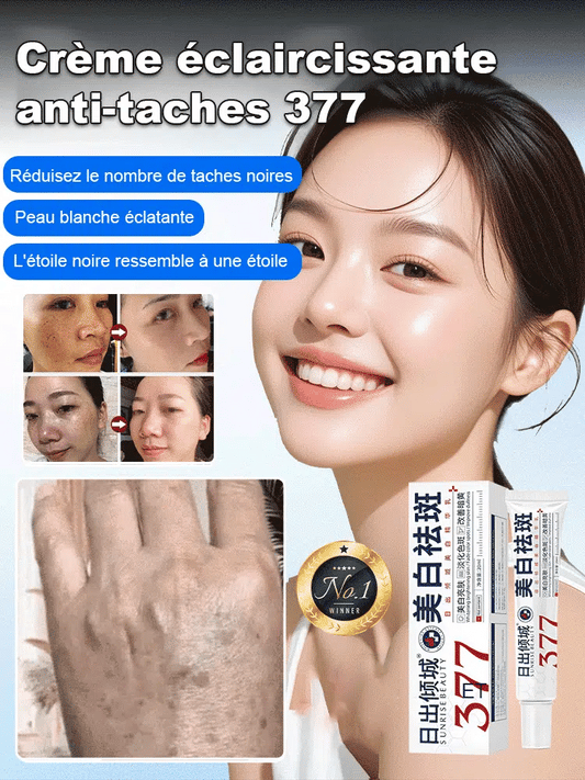 Crème éclaircissante anti-taches 377 !! Offrez à votre peau une clarté éclatante, révélez votre beauté naturelle dès maintenant !