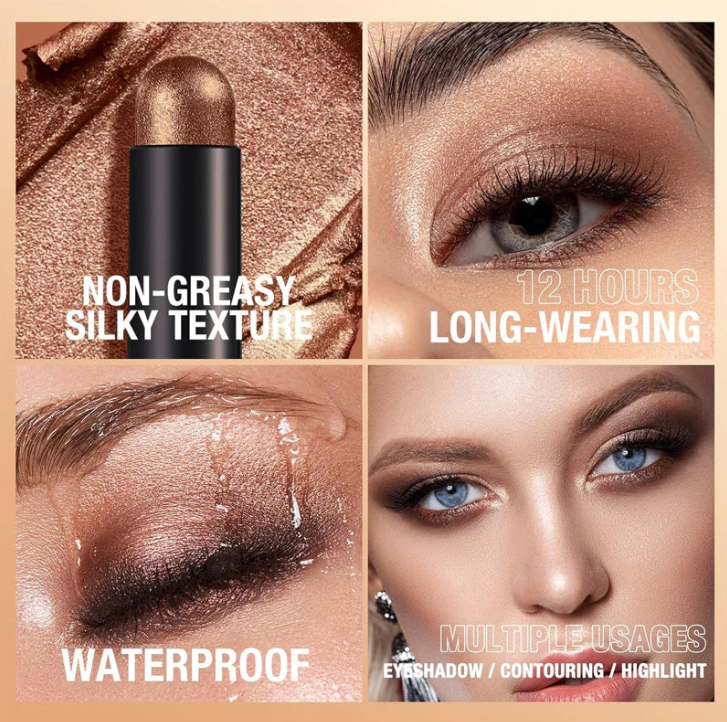 🤩AUJOURD'HUI SEULEMENT - POUR 8 PIÈCES !!🎄PLUS DE 50 000 UNITÉS VENDUES ! 🎁✨8 couleurs de fards à paupières pailletés en stick, waterproof, longue tenue et multi-usage