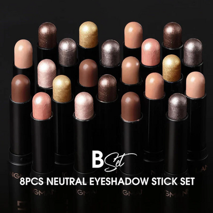 🤩AUJOURD'HUI SEULEMENT - POUR 8 PIÈCES !!🎄PLUS DE 50 000 UNITÉS VENDUES ! 🎁✨8 couleurs de fards à paupières pailletés en stick, waterproof, longue tenue et multi-usage