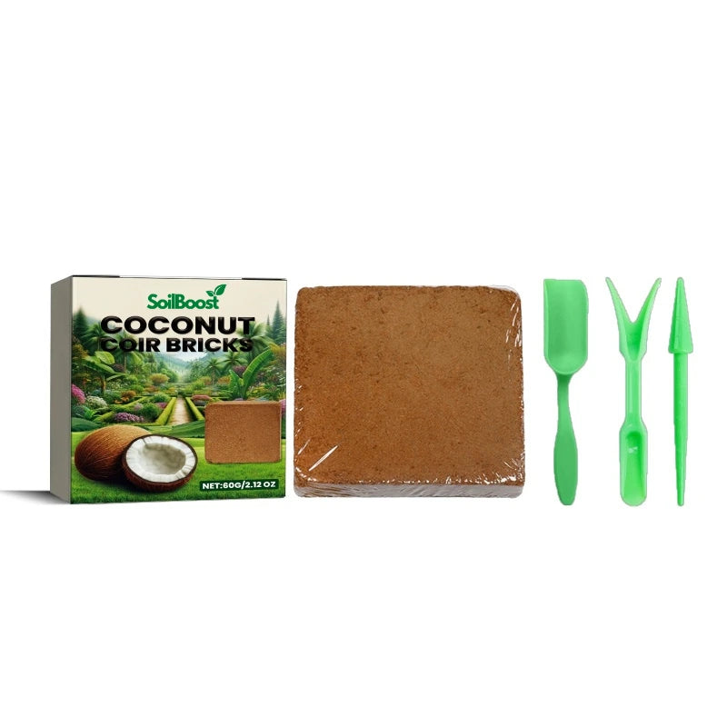 CocoBrick™ - Coir de noix de coco biologique pour les plantes [2+1 GRATUIT !]