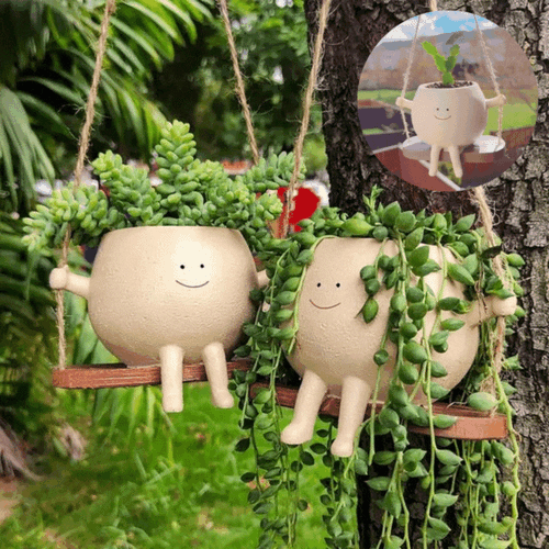 Pot de Plante Balançant Heureux