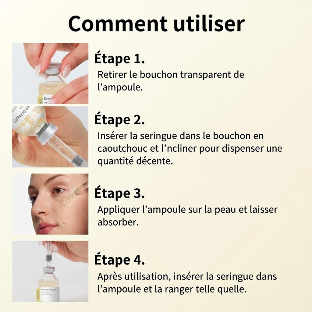 Ampoule Peptides de collagène pur - Lifting & Botox Naturel