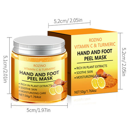 Rozino™ Masque exfoliant pour les mains et les pieds à la vitamine C et au curcuma
