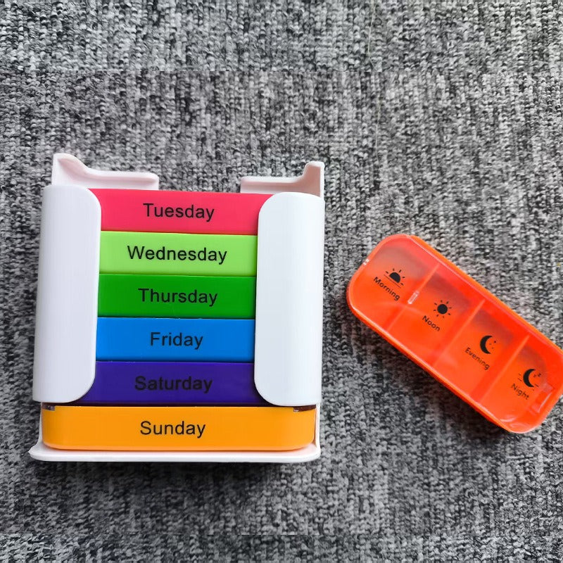 💊 Restez sur la bonne voie - ✨Organisateur de médicaments pour 7 jours - Pour une gestion sans effort de votre santé ! 📅