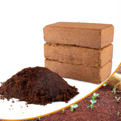 CocoBrick™ - Coir de noix de coco biologique pour les plantes [2+1 GRATUIT !]