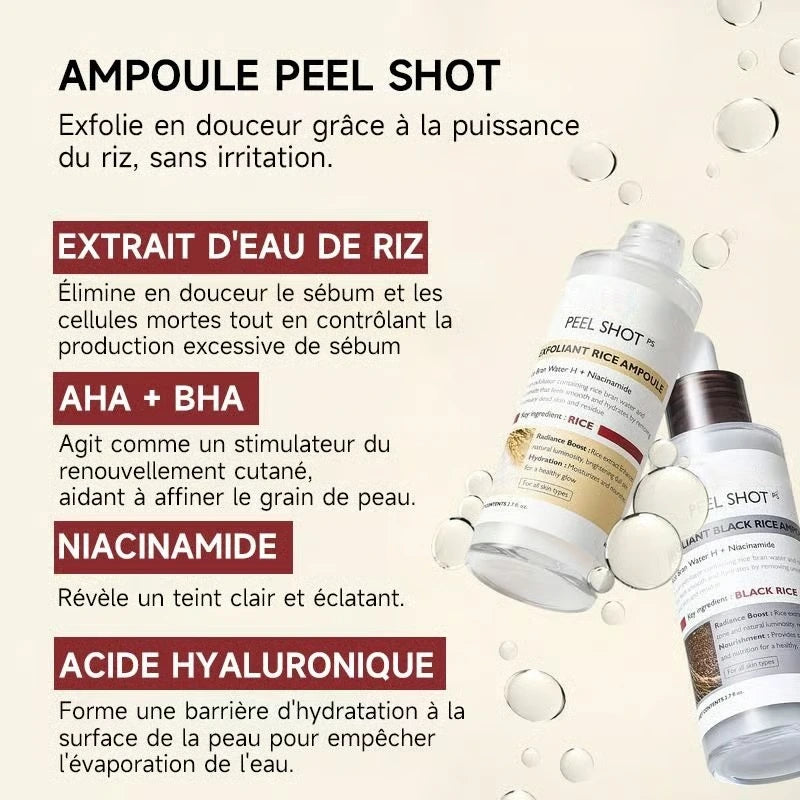 DERNIER JOUR 49% DE RÉDUCTION🔥 Duo d'Ampoules Peel Shot Glow au Riz