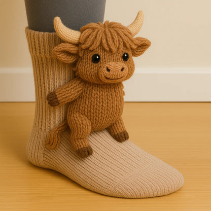 Chaussettes Animales Tricotées 3D