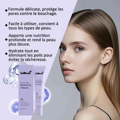 Vente du dernier jour 50% de réduction | SoilBoost™ Crème dépilatoire douce et indolore pour le visage