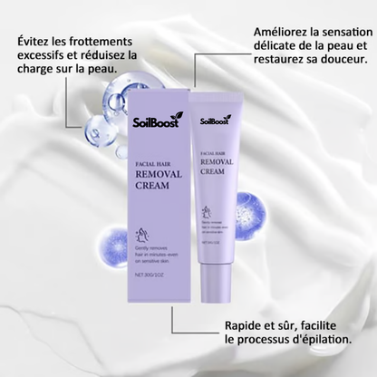 Vente du dernier jour 50% de réduction | SoilBoost™ Crème dépilatoire douce et indolore pour le visage