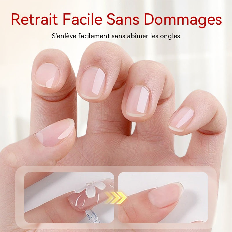 Gel adhésif solide pour faux ongles à coller
