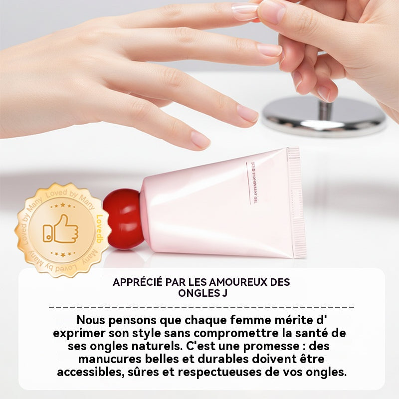 Gel adhésif solide pour faux ongles à coller